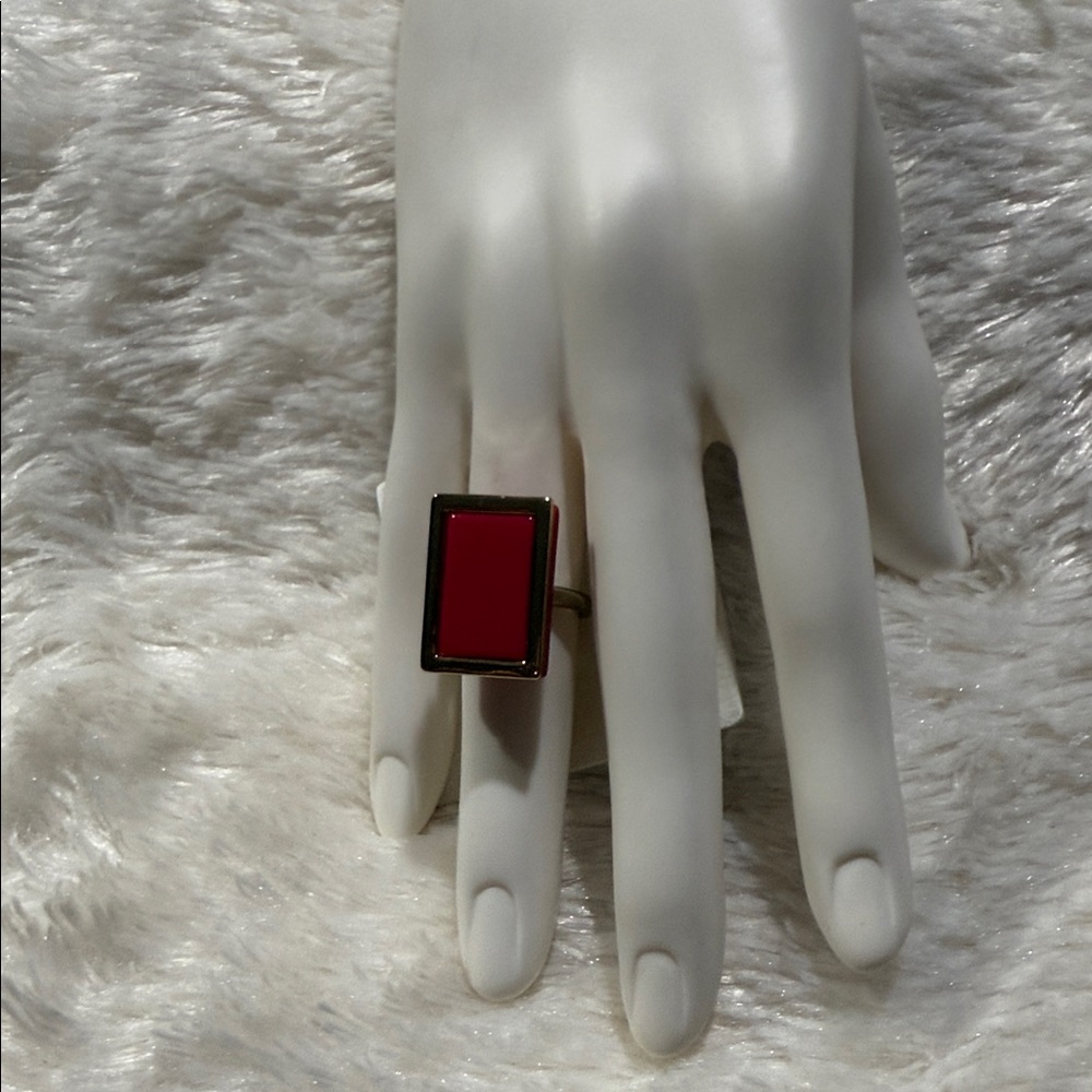 French Connection Red and Gold Ring